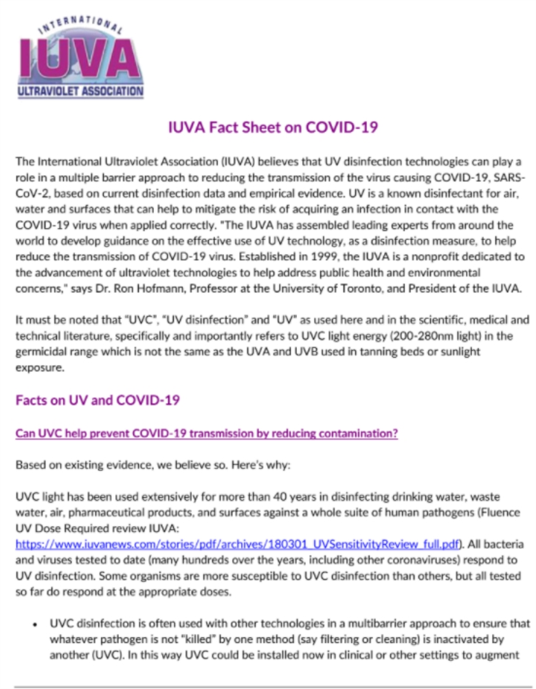 UV Surface Disinfection
