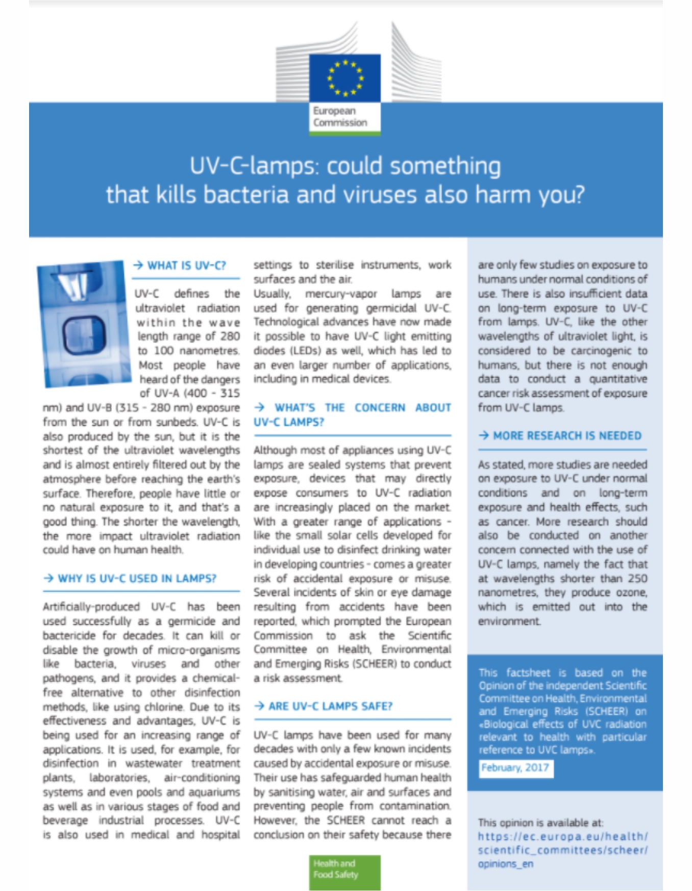 UV Surface Disinfection