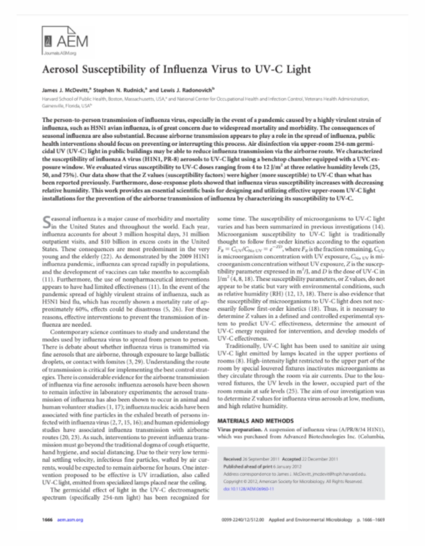 UV Surface Disinfection